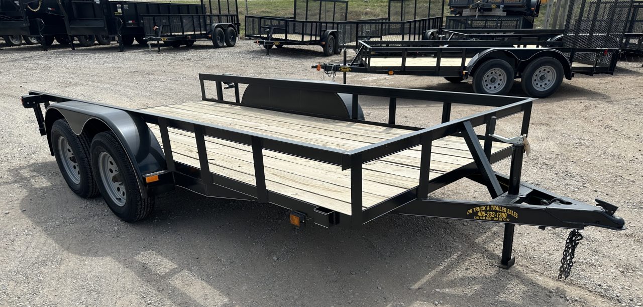 New 2025 Road Boss 77"x14' Tandem Axle Bumper Pull Basic Utility Trailer