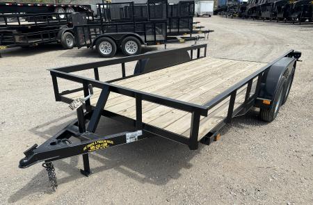 New 2025 Road Boss 77 x14' Tandem Axle Bumper Pull Basic Utility Trailer