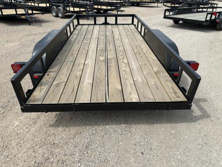 New 2025 Road Boss 77"x14' Tandem Axle Bumper Pull Basic Utility Trailer
