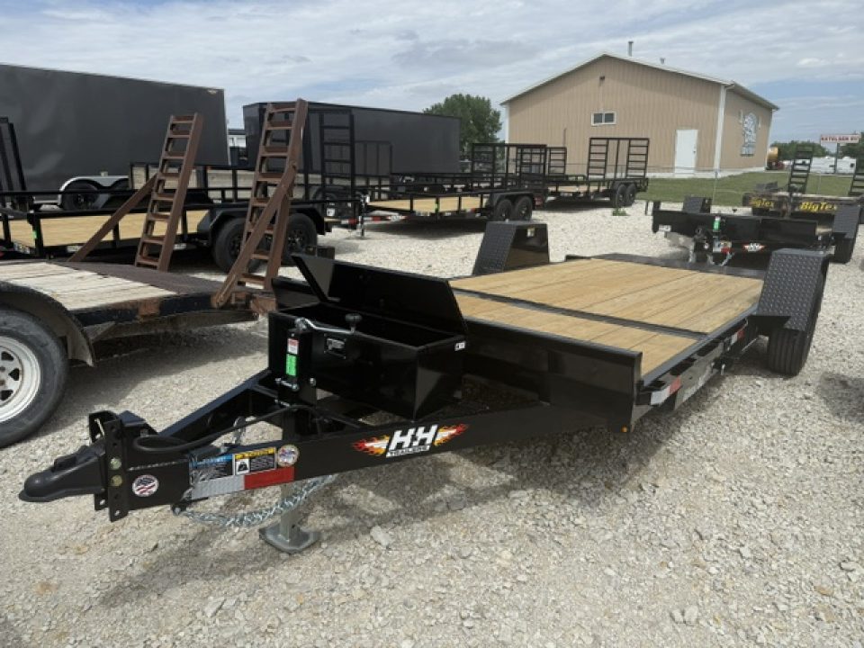 New 2026 H&H 78"x12'+4' 7.8k Single Axle Gravity Tilt Equipment Trailer