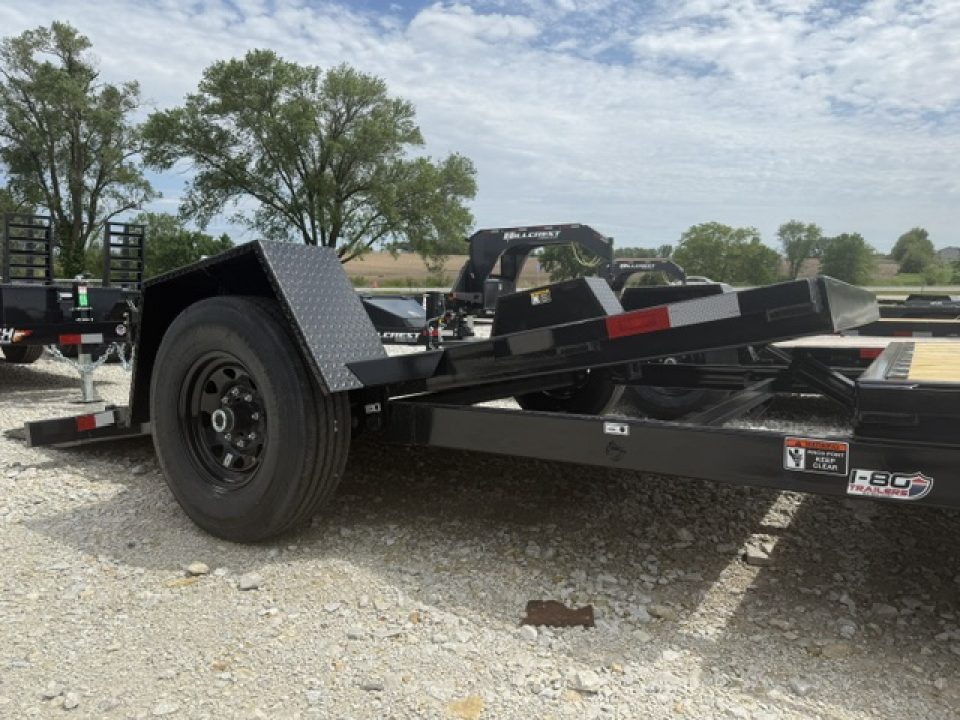 New 2026 H&H 78"x12'+4' 7.8k Single Axle Gravity Tilt Equipment Trailer