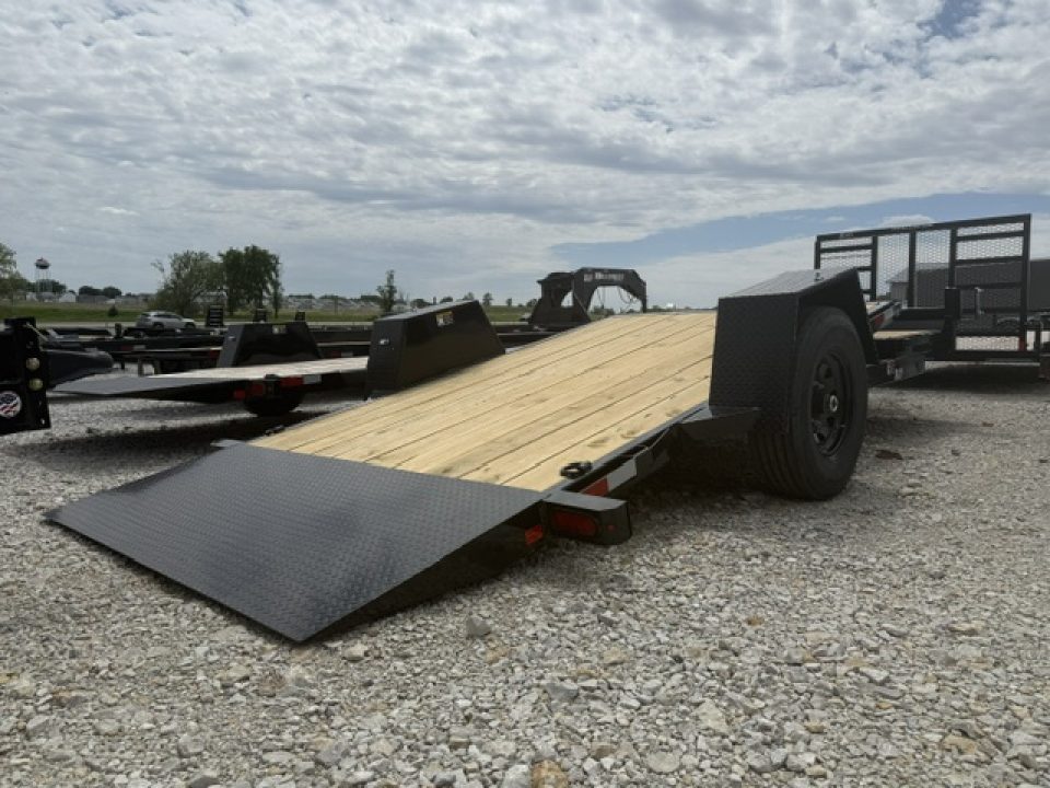 New 2026 H&H 78"x12'+4' 7.8k Single Axle Gravity Tilt Equipment Trailer