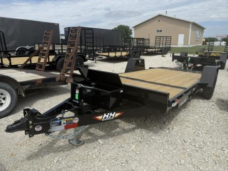 New 2026 H&H 78"x12'+4' 7.8k Single Axle Gravity Tilt Equipment Trailer