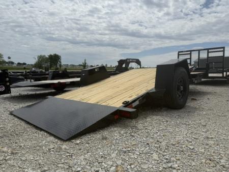 New 2026 H&H 78"x12'+4' 7.8k Single Axle Gravity Tilt Equipment Trailer