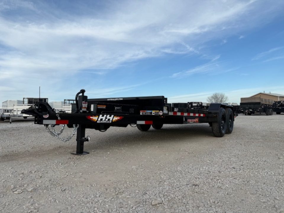 New 2026 H&H Black 82"X20' 14K Electric Tilt Speed Loader Car Hauler Trailer