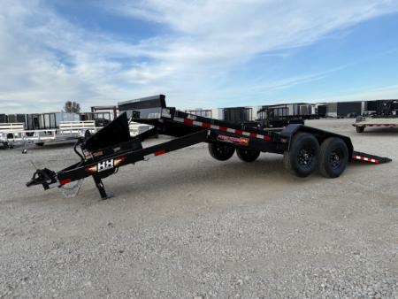 New 2026 H&H Black 82"X20' 14K Electric Tilt Speed Loader Car Hauler Trailer