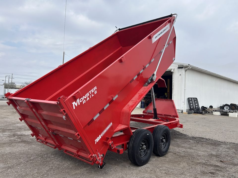 New 2026 PJ Trailers 7 X 14 FT LOW PRO TELESCOPIC HIGH SIDE DUMP TRAILER 15K GVWR