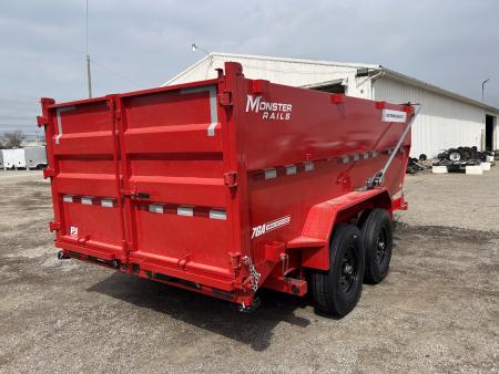 New 2026 PJ Trailers 7 X 14 FT LOW PRO TELESCOPIC HIGH SIDE DUMP TRAILER 15K GVWR