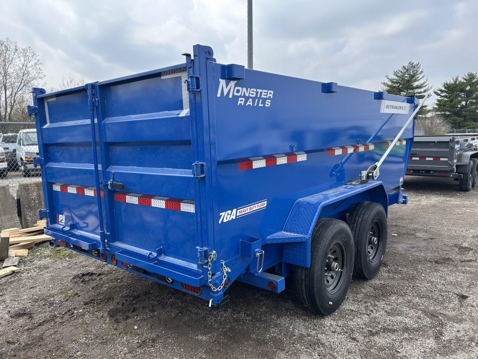 New 2026 PJ Trailers 7 X 14 FT LOW PRO TELESCOPIC HIGH SIDE DUMP TRAILER 15K GVWR