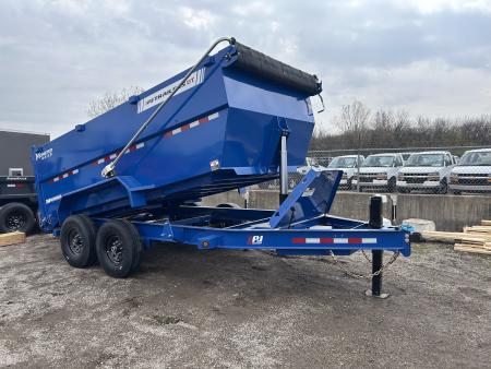 New 2026 PJ Trailers 7 X 14 FT LOW PRO TELESCOPIC HIGH SIDE DUMP TRAILER 15K GVWR