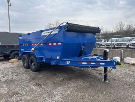 New 2026 PJ Trailers 7 X 14 FT LOW PRO TELESCOPIC HIGH SIDE DUMP TRAILER 15K GVWR