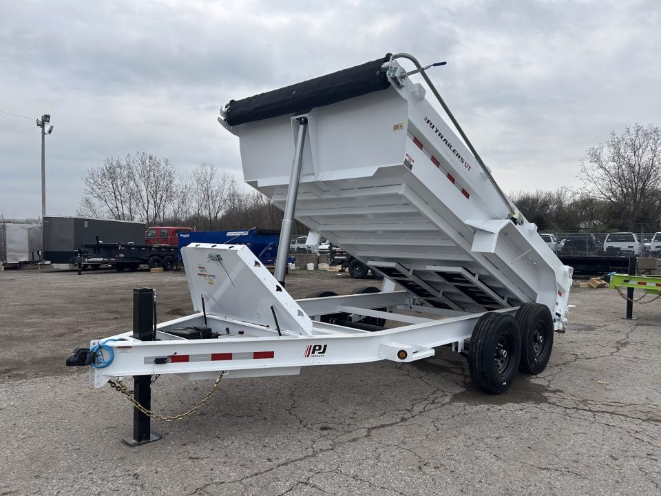 New 2026 PJ Trailers 7 X 14 FT LOW PRO TELESCOPIC DUMP TRAILER 15K GVWR