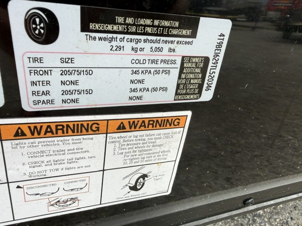 Used 2025 Trailer Source Manufacturing LLC 7x16 Enclosed Black Trailer – 7K GVWR, Brakes, Bar Locks, Blackout Cargo Trailer