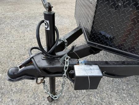 Used 2025 Trailer Source Manufacturing LLC 7x16 Enclosed Black Trailer – 7K GVWR, Brakes, Bar Locks, Blackout Cargo Trailer
