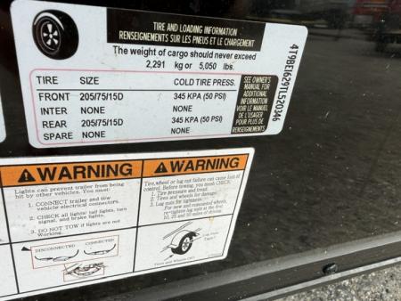 Used 2025 Trailer Source Manufacturing LLC 7x16 Enclosed Black Trailer – 7K GVWR, Brakes, Bar Locks, Blackout Cargo Trailer