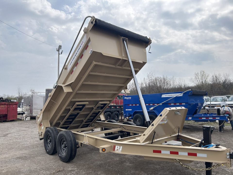 New 2026 PJ Trailers 7 X 14 FT LOW PRO TELESCOPIC DUMP TRAILER 15K GVWR