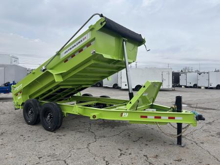 New 2026 PJ Trailers 7 X 14 FT LOW PRO TELESCOPIC DUMP TRAILER 15K GVWR