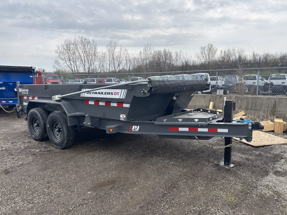 New 2026 PJ Trailers 7 X 14 FT LOW PRO TELESCOPIC DUMP TRAILER 15K GVWR