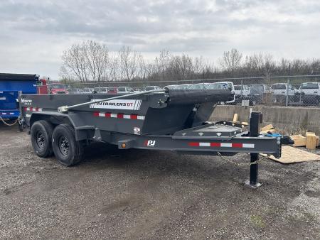 New 2026 PJ Trailers 7 X 14 FT LOW PRO TELESCOPIC DUMP TRAILER 15K GVWR