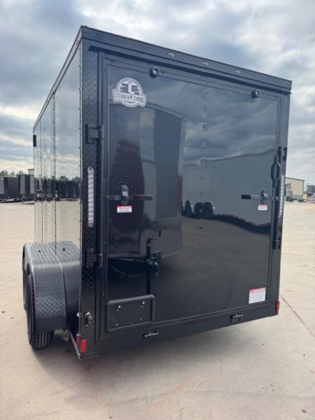New 2026 Titanium 6x12 TA Cargo / Enclosed Trailer Black Polycore Blackout Motorcycle Trailer