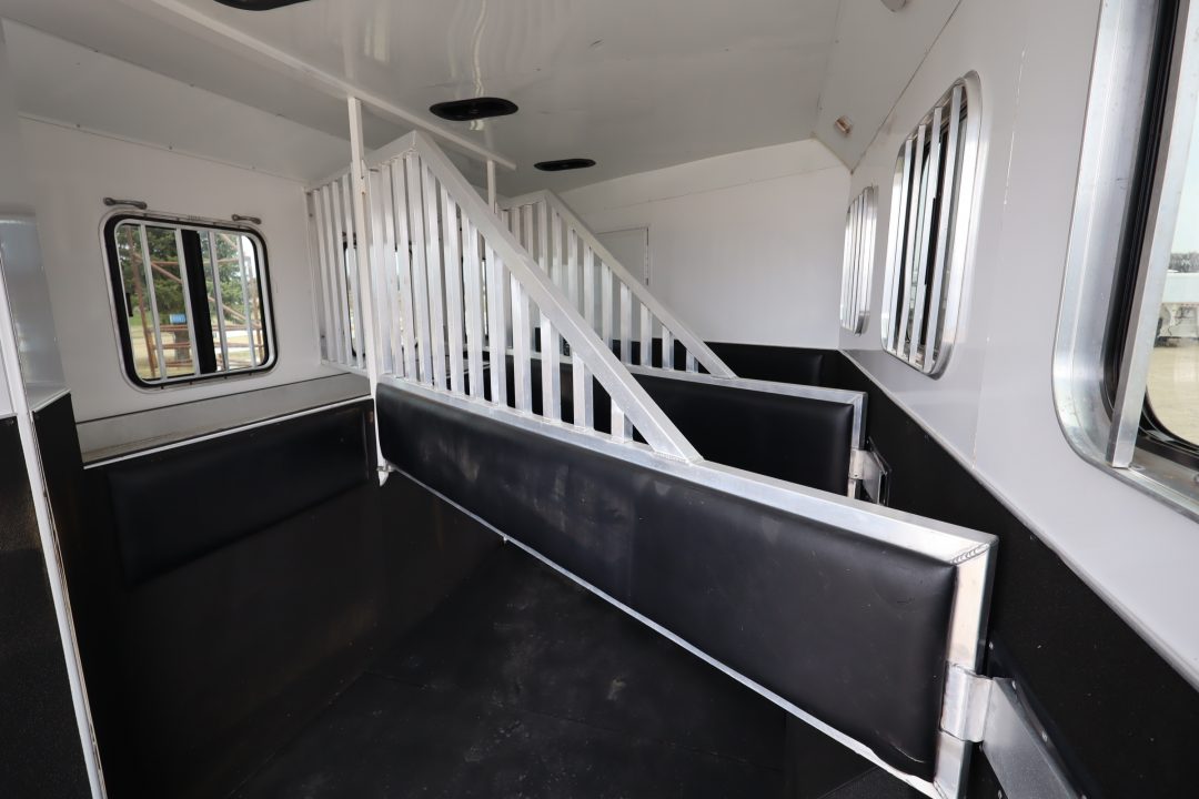 Used 2015 Bison Trailers 3 Horse LQ Slide-out Trailer