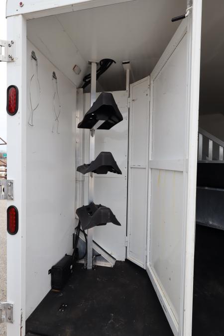 Used 2015 Bison Trailers 3 Horse LQ Slide-out Trailer