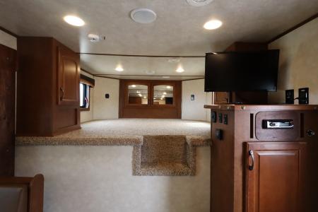 Used 2015 Bison Trailers 3 Horse LQ Slide-out Trailer