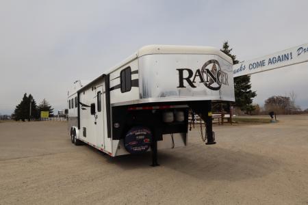 Used 2015 Bison Trailers 3 Horse LQ Slide-out Trailer