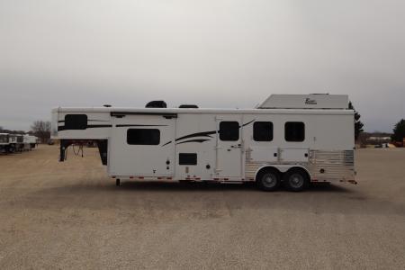 Used 2015 Bison Trailers 3 Horse LQ Slide-out Trailer