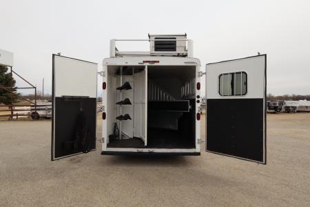Used 2015 Bison Trailers 3 Horse LQ Slide-out Trailer