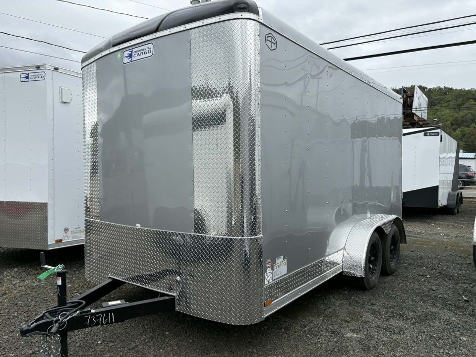 New CARGO 2026 CONTINENTAL TW714TA2 7X14 7000 GVWR ENCLOSED TRAILER RAMP DIAMOND ICE