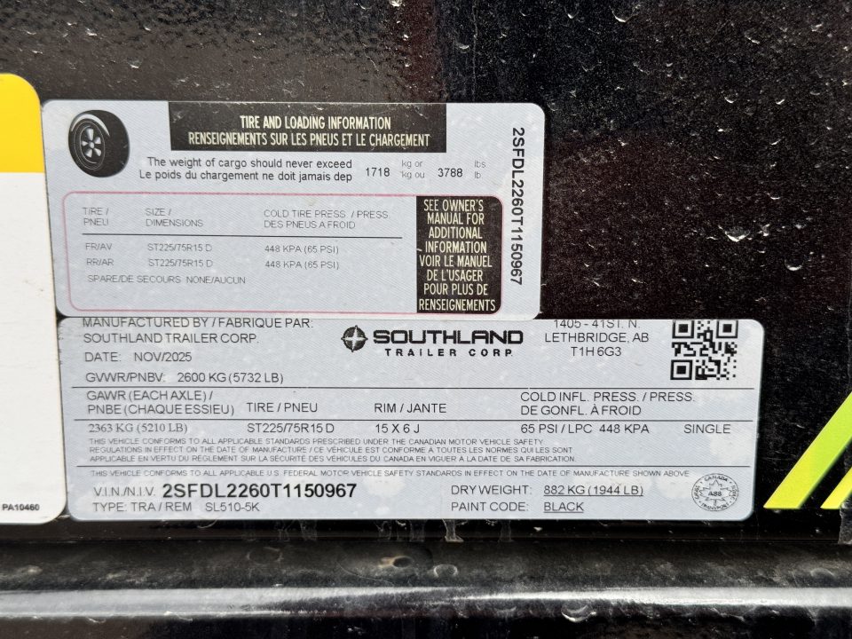 New 2026 Southland Trailers 5-10 Dump 5.2K Single Axle(WEIGHT)