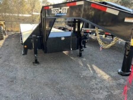 New 2026 Top Hat Trailers 102X27'+5' Gooseneck 24K Flatbed Trailer