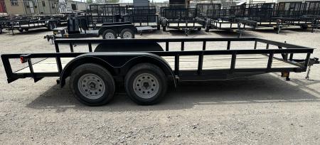 New 2026 Road Boss 83"x16' Tandem Axle Bumper Pull Basic Utility Trailer