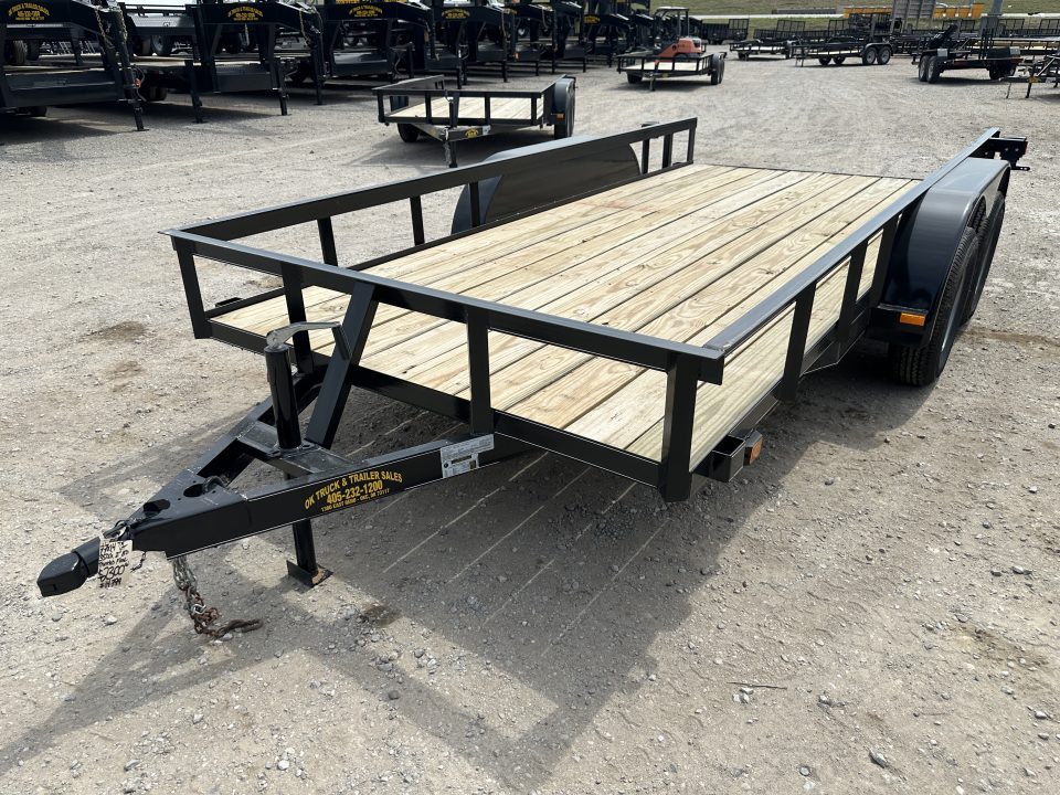 New 2025 Road Boss 77"x14' Tandem Axle Bumper Pull Basic Utility Trailer