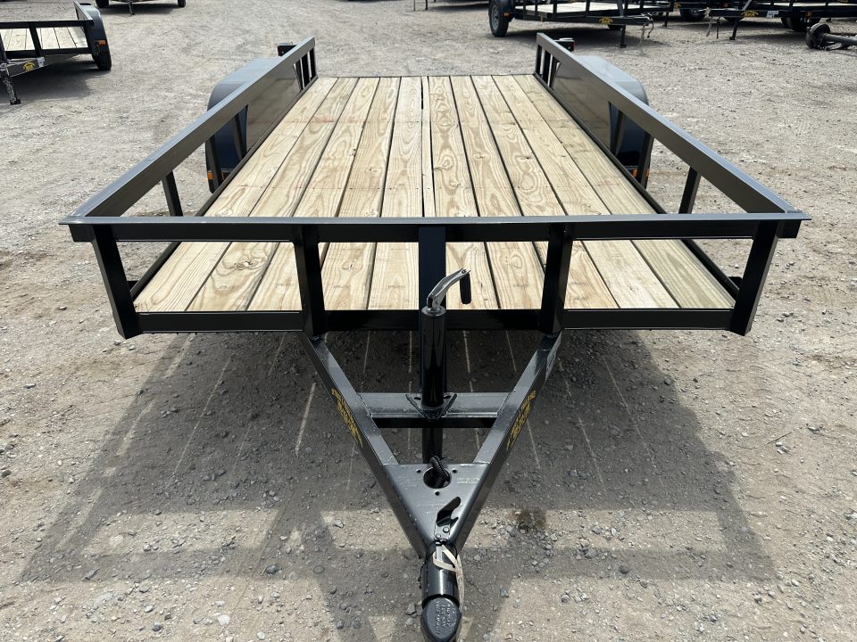 New 2025 Road Boss 77"x14' Tandem Axle Bumper Pull Basic Utility Trailer