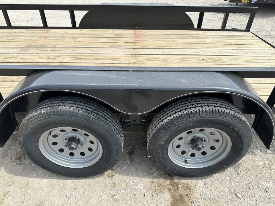 New 2025 Road Boss 77"x14' Tandem Axle Bumper Pull Basic Utility Trailer