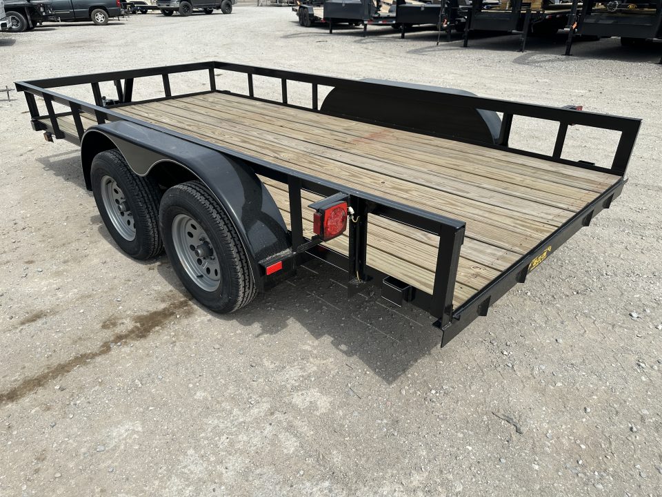 New 2025 Road Boss 77"x14' Tandem Axle Bumper Pull Basic Utility Trailer