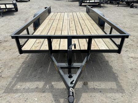New 2025 Road Boss 77"x14' Tandem Axle Bumper Pull Basic Utility Trailer