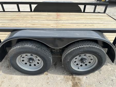 New 2025 Road Boss 77"x14' Tandem Axle Bumper Pull Basic Utility Trailer
