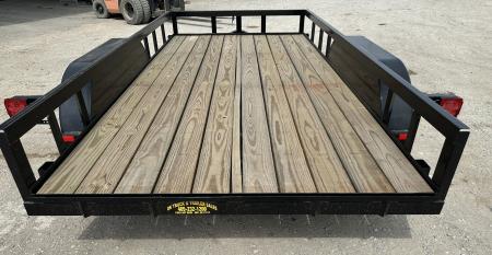 New 2025 Road Boss 77"x14' Tandem Axle Bumper Pull Basic Utility Trailer