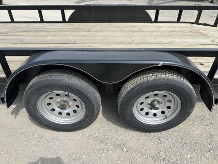 New 2025 Road Boss 83"x18' Tandem Axle Bumper Pull with Slide in Ramps Utility Trailer