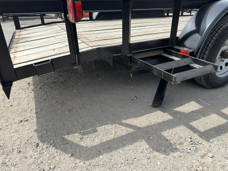 New 2025 Road Boss 83"x18' Tandem Axle Bumper Pull with Slide in Ramps Utility Trailer