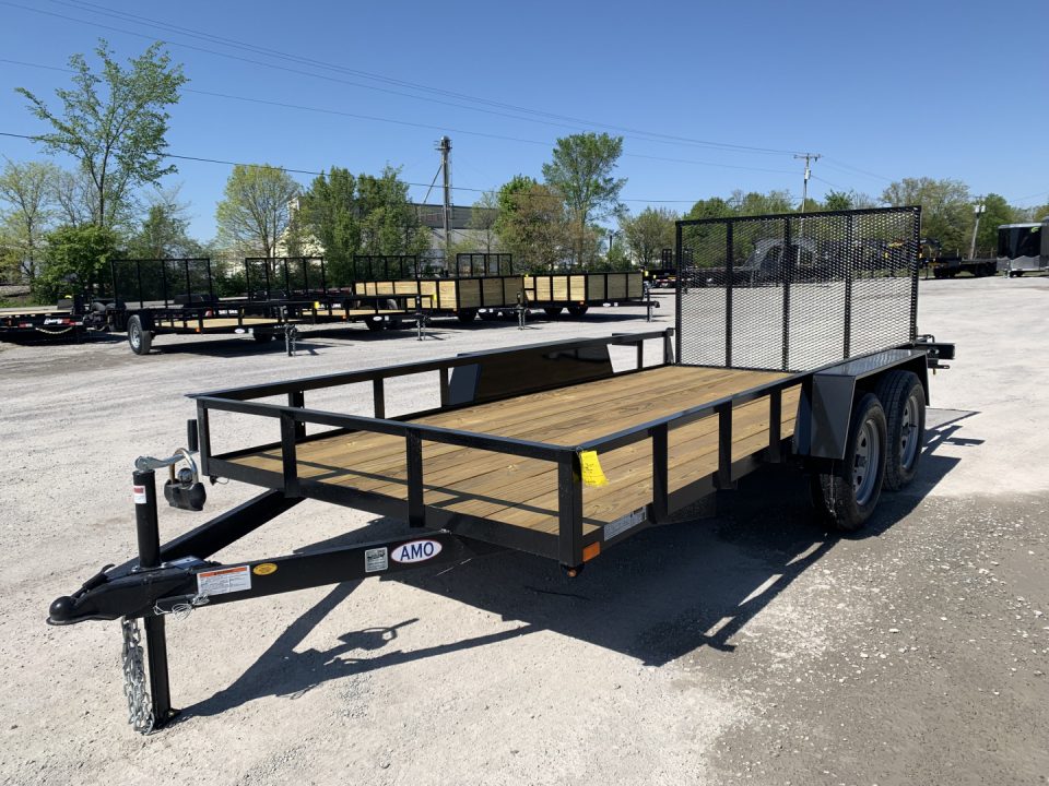 New 2026 AMO AL14TB (76" X 14') 7K Landscape Utility Trailer