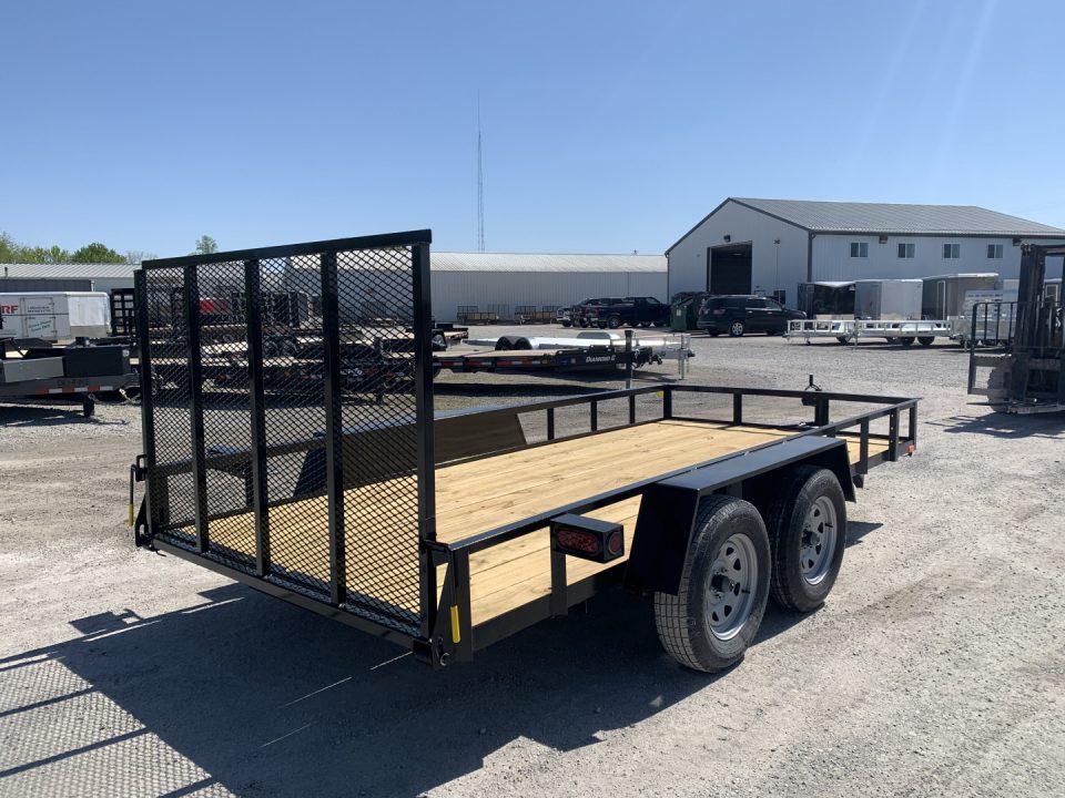 New 2026 AMO AL14TB (76" X 14') 7K Landscape Utility Trailer
