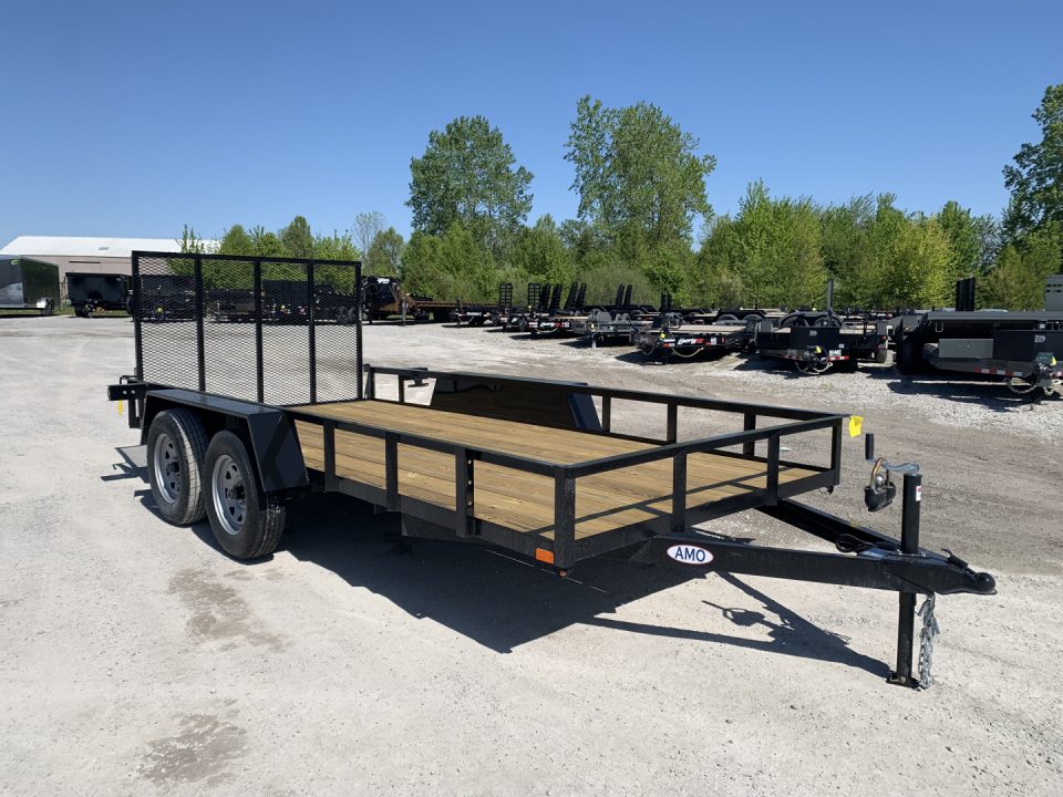 New 2026 AMO AL14TB (76" X 14') 7K Landscape Utility Trailer