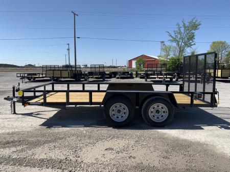 New 2026 AMO AL14TB (76" X 14') 7K Landscape Utility Trailer