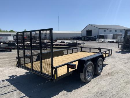 New 2026 AMO AL14TB (76" X 14') 7K Landscape Utility Trailer