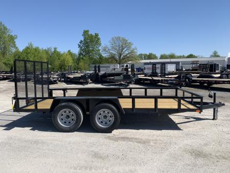 New 2026 AMO AL14TB (76" X 14') 7K Landscape Utility Trailer