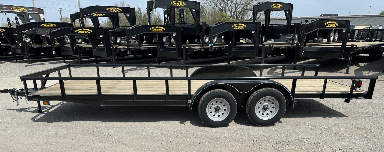 New 2026 Road Boss 83"x20' Tandem Axle Bumper Pull with Slide in Ramps & Pipe Rail Utility Trailer